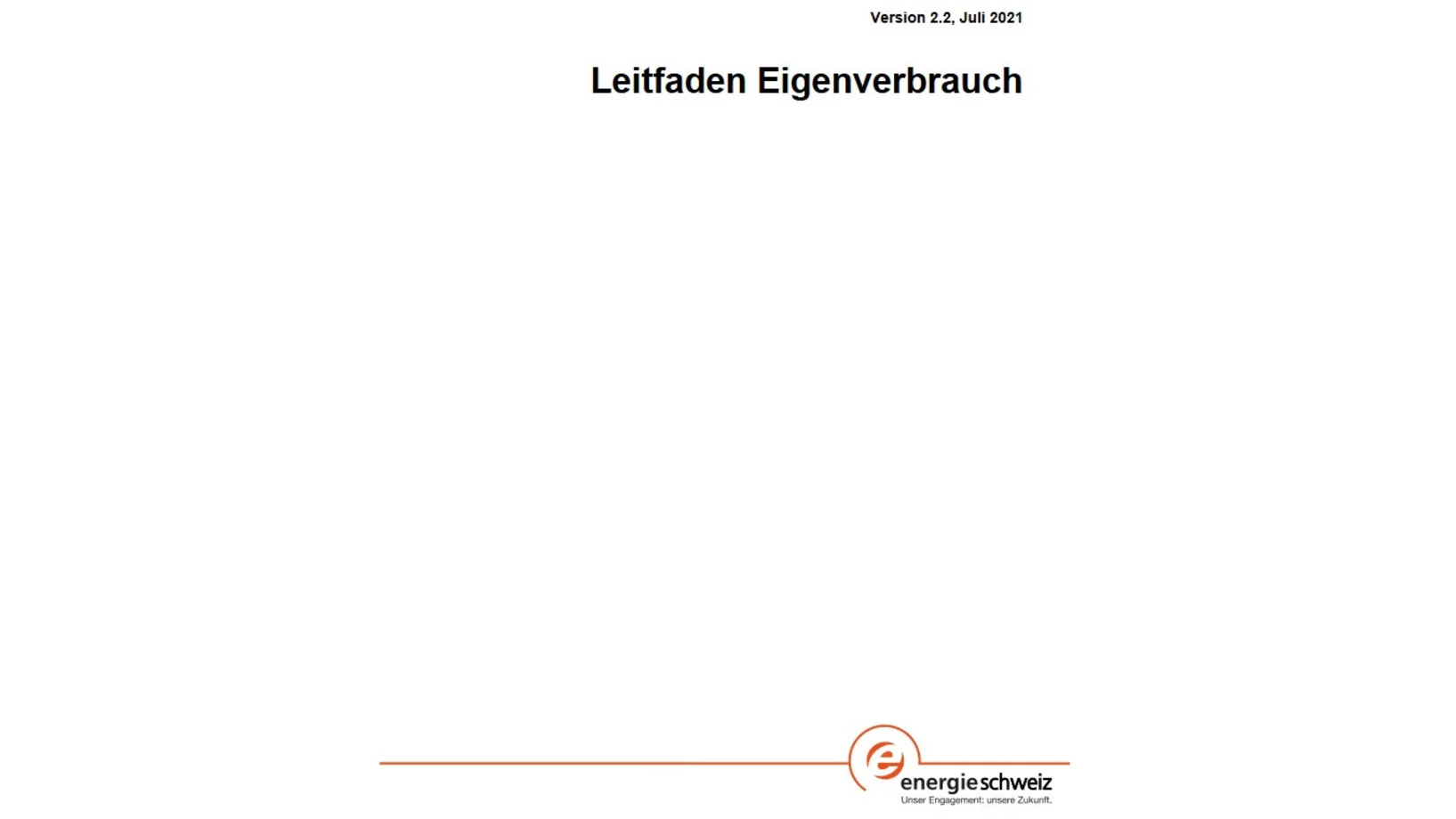 Leitfaden Eigenverbrauch